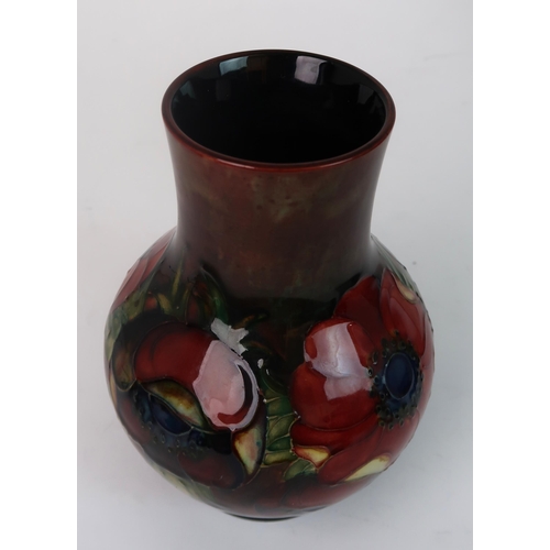 309 - A MOORCROFT FLAMBE ANEMONE PATTERN VASE