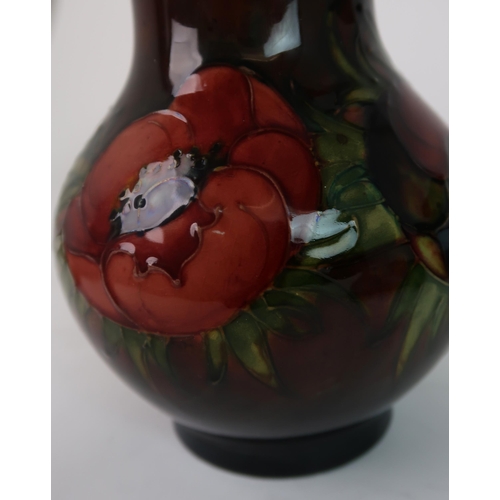 309 - A MOORCROFT FLAMBE ANEMONE PATTERN VASE