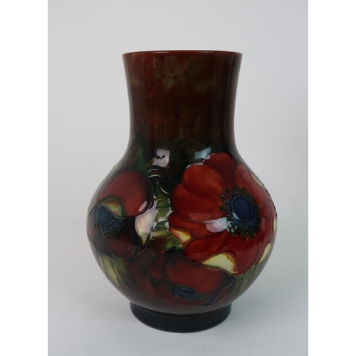 309 - A MOORCROFT FLAMBE ANEMONE PATTERN VASE