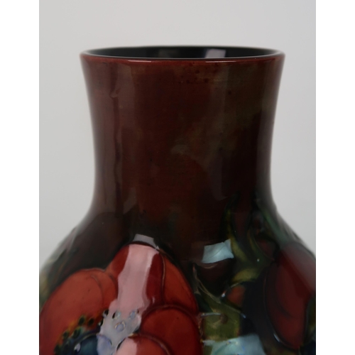 309 - A MOORCROFT FLAMBE ANEMONE PATTERN VASE