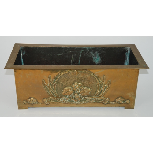 335 - A BRASS ARTS AND CRAFTS PLANTER