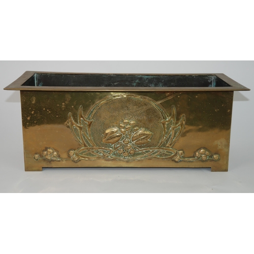 335 - A BRASS ARTS AND CRAFTS PLANTER