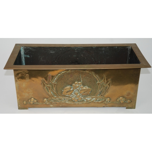 335 - A BRASS ARTS AND CRAFTS PLANTER