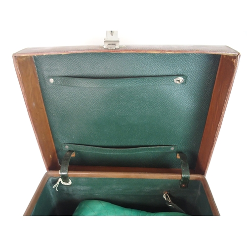 377 - A VICTORIAN LEATHER HAT BOX