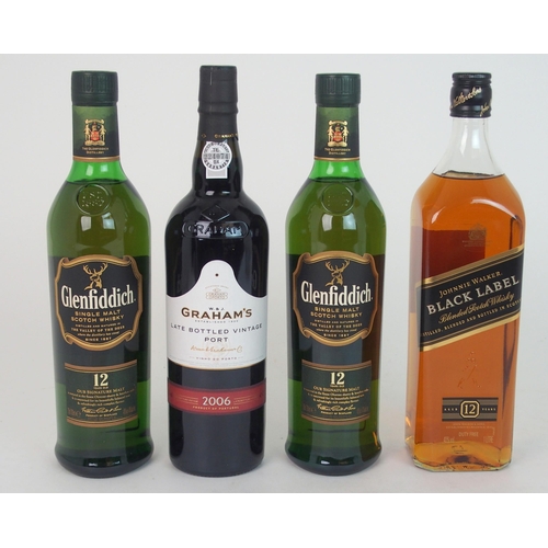 408 - TWO BOTTLES OF GLENFIDDICH 12 YEAR OLD MALT WHISKEY