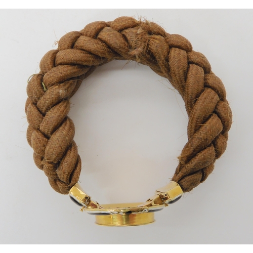 506 - A FRENCH 18CT GOLD HAIR MOURNING BRACELET