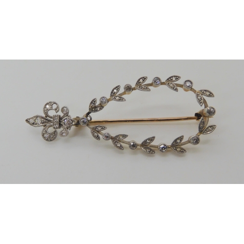 509 - AN EDWARDIAN DIAMOND BROOCH