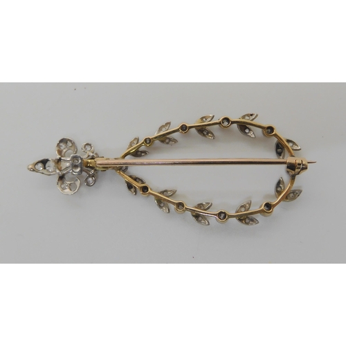 509 - AN EDWARDIAN DIAMOND BROOCH