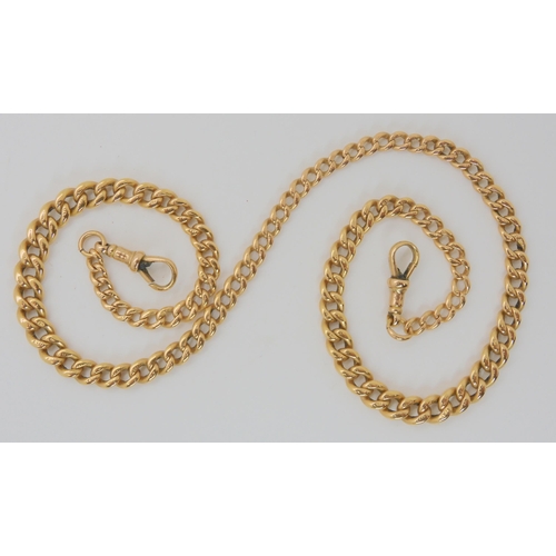 529 - A 15CT GOLD WATCH CHAIN