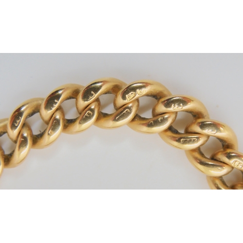 529 - A 15CT GOLD WATCH CHAIN