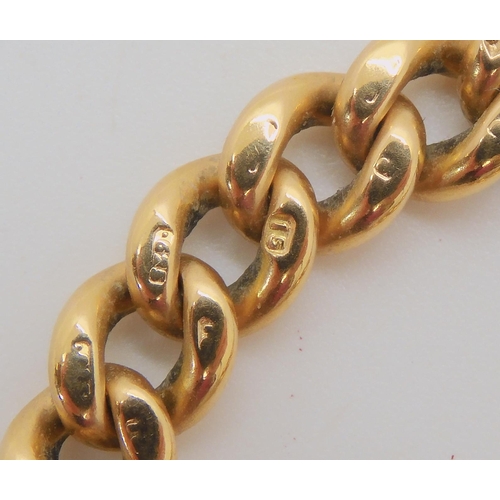 529 - A 15CT GOLD WATCH CHAIN