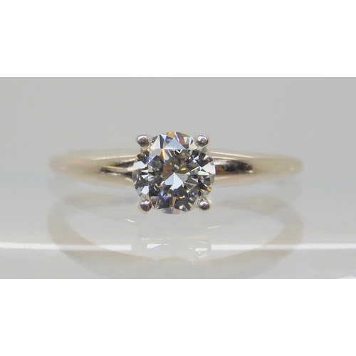 530 - A 14K WHITE GOLD DIAMOND SOLITAIRE