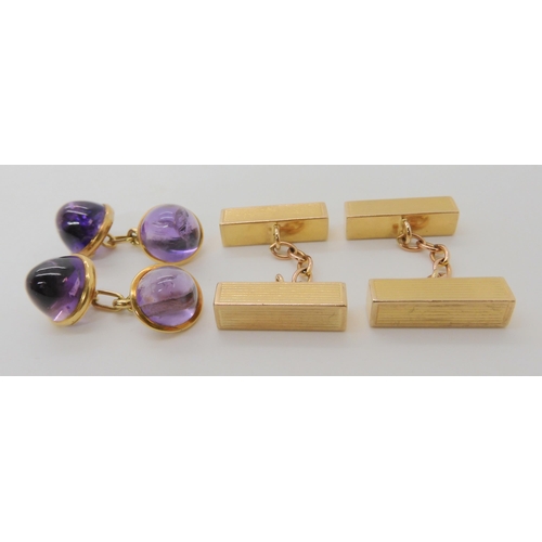 531 - TWO PAIRS OF VINTAGE CUFFLINKS