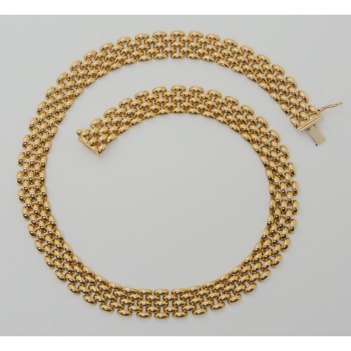 534 - A 9CT GOLD FANCY LINK CHAIN