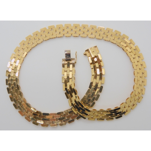 534 - A 9CT GOLD FANCY LINK CHAIN