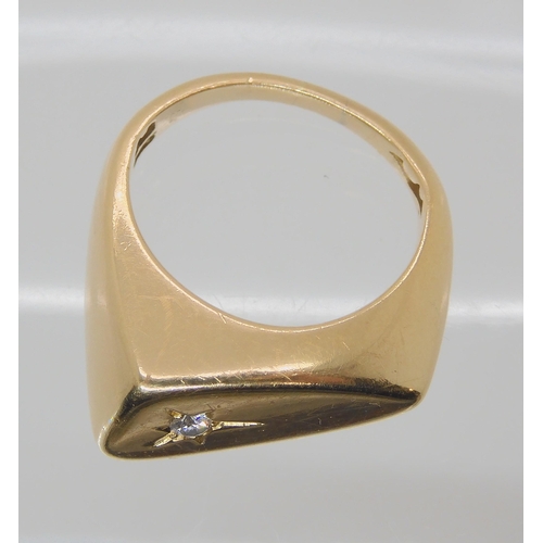 544 - A 14K GOLD SCANDINAVIAN  RETRO STYLE RING