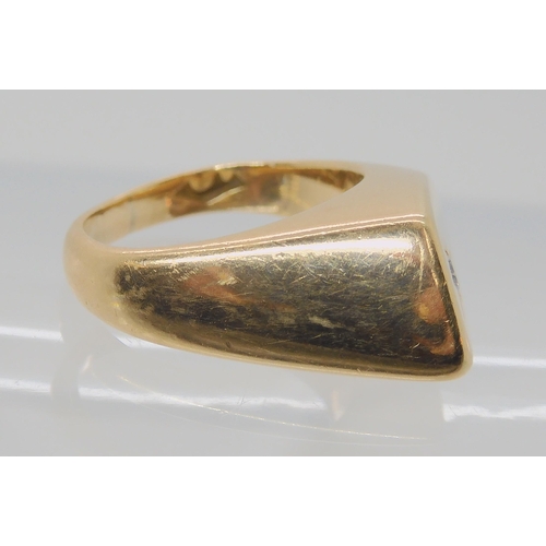 544 - A 14K GOLD SCANDINAVIAN  RETRO STYLE RING