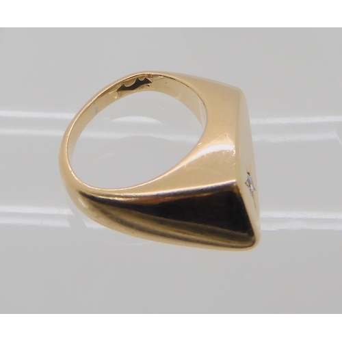 544 - A 14K GOLD SCANDINAVIAN  RETRO STYLE RING