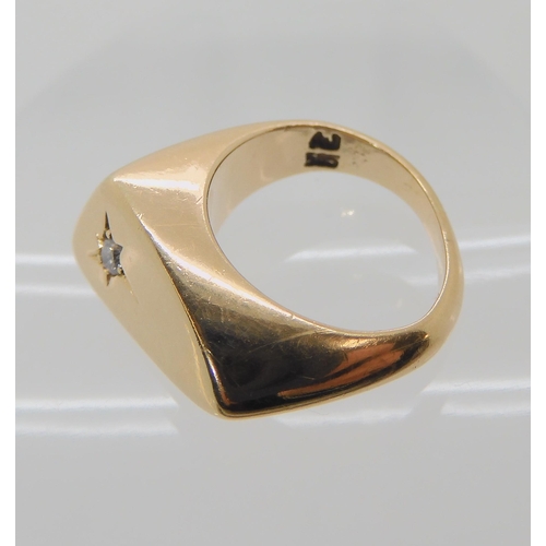 544 - A 14K GOLD SCANDINAVIAN  RETRO STYLE RING