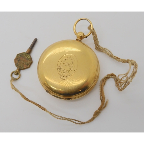 655 - AN 18CT GOLD FULL HUNTER POCKET WATCH