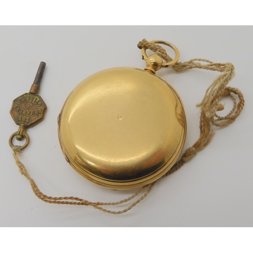 655 - AN 18CT GOLD FULL HUNTER POCKET WATCH