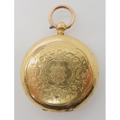 657 - AN 18CT GOLD FOB WATCH