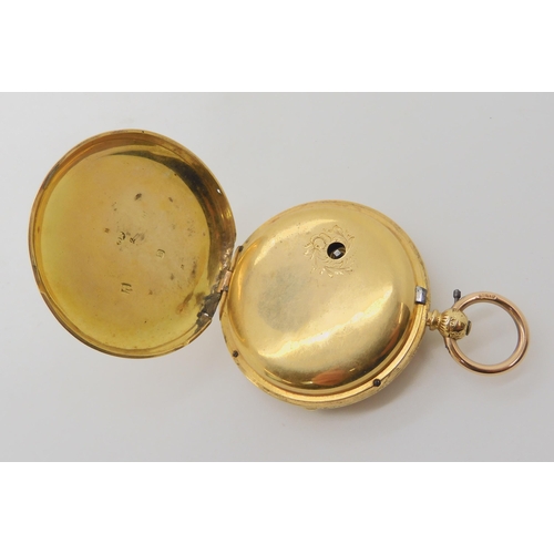 657 - AN 18CT GOLD FOB WATCH