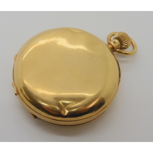 660 - AN 18CT GOLD FULL HUNTER POCKET WATCH