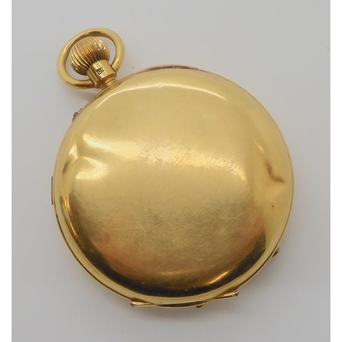 660 - AN 18CT GOLD FULL HUNTER POCKET WATCH