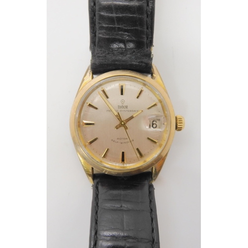 670 - A GENTS GOLD PLATED TUDOR PRINCE OYSTERDATE