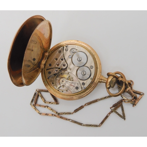 680 - A 9CT GOLD OPEN FACE POCKET WATCH