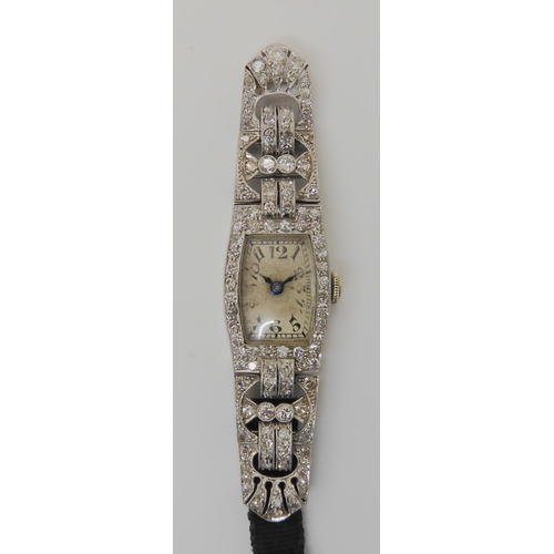 681 - A LADIES ART DECO COCKTAIL WATCH