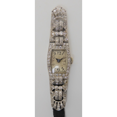 681 - A LADIES ART DECO COCKTAIL WATCH