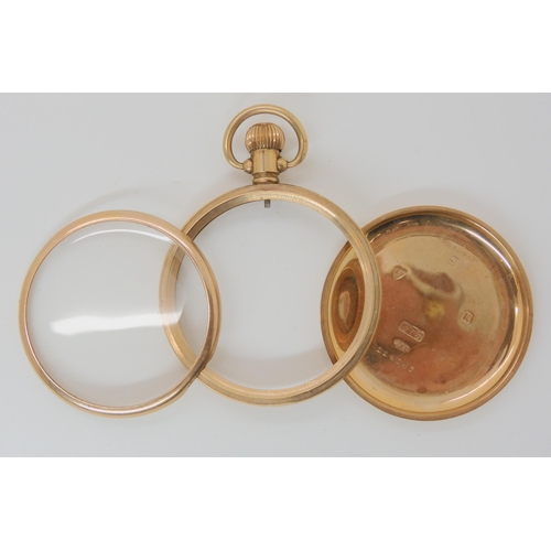 683 - A 9CT GOLD OPEN FACE POCKET WATCH CASE