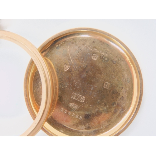 683 - A 9CT GOLD OPEN FACE POCKET WATCH CASE