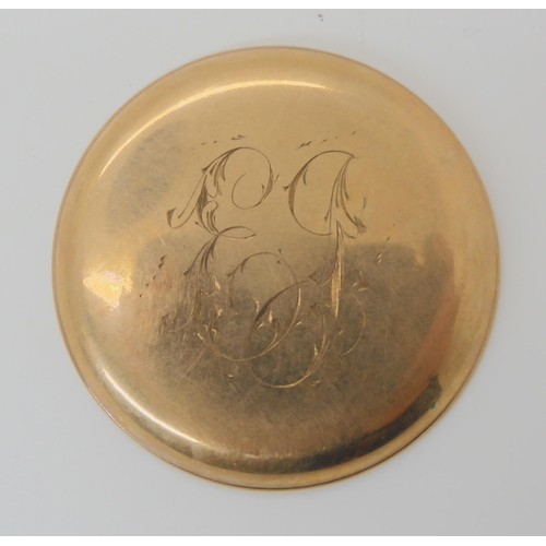 683 - A 9CT GOLD OPEN FACE POCKET WATCH CASE