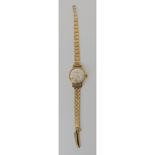 688 - A 9CT GOLD LADIES LONGINES WATCH