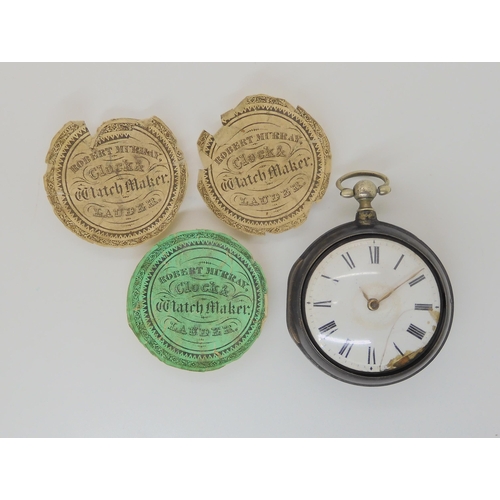 689 - A SILVER PAIR CASED POCKET WATCH