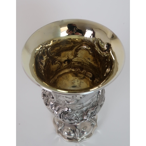 714 - A VICTORIAN SILVER GOBLET