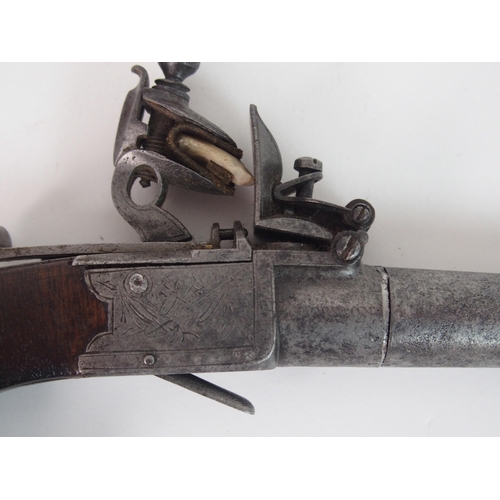 794 - A 19TH CENTURY FLINTLOCK POCKET PISTOL