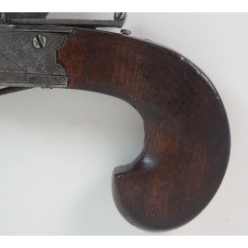 794 - A 19TH CENTURY FLINTLOCK POCKET PISTOL