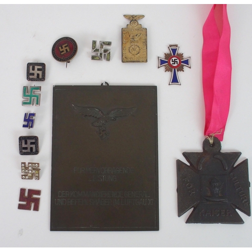 799 - A WW2 LUFTWAFFE COMMEMORATIVE PLAQUE