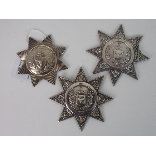 805 - THREE SILVER ORDER OF THE FORRESTERS BREAST OR SASH BADGES