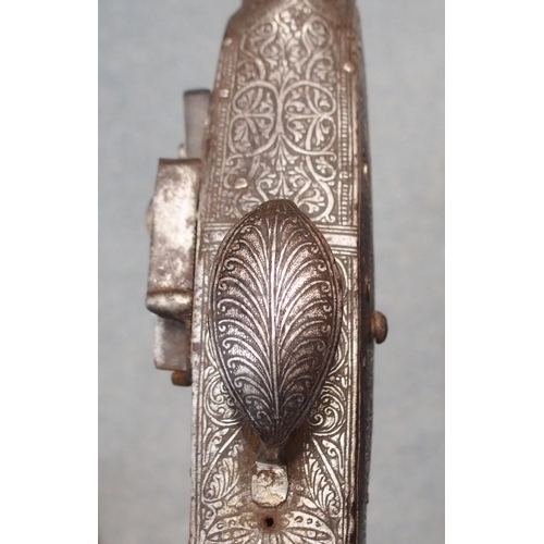 808 - AN INDO PERSIAN 19TH CENTURY FLINTLOCK JEZZAIL