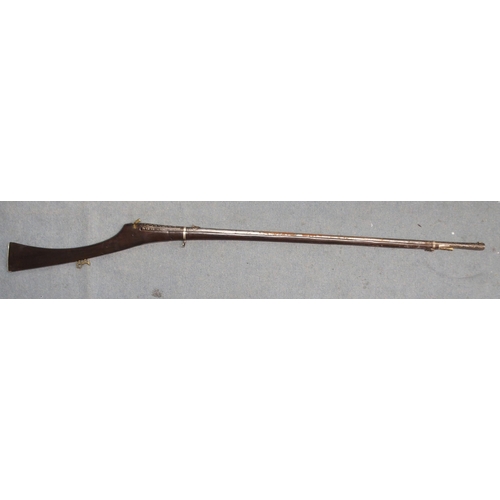 809 - AN INDO PERSIAN 19TH CENTURY FLINTLOCK JEZZAIL