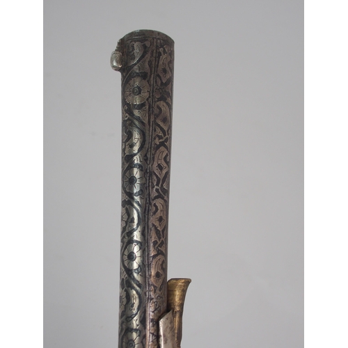 809 - AN INDO PERSIAN 19TH CENTURY FLINTLOCK JEZZAIL