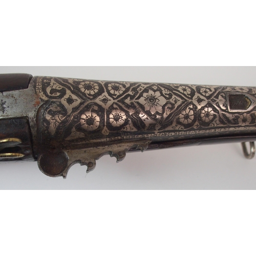 809 - AN INDO PERSIAN 19TH CENTURY FLINTLOCK JEZZAIL