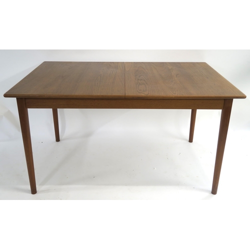 102 - A NILS JONSSON FOR TROEDS MID CENTURY SCANIA TEAK EXTENDING DINING TABLE