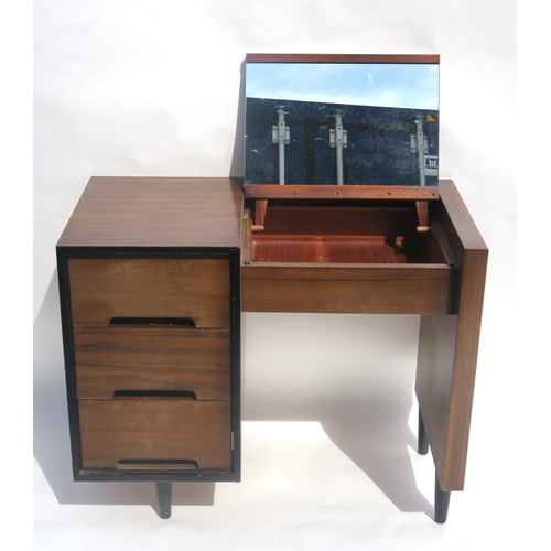 105 - A JOHN AND SILVIA REID FOR STAG C RANGE WALNUT MID CENTURY DRESSING TABLE