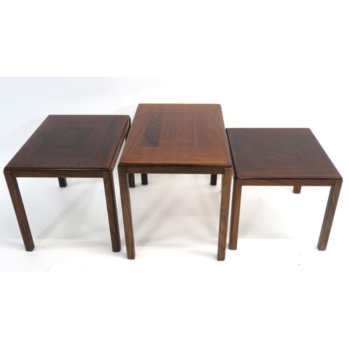 109 - A VEJLE STOLE ROSEWOOD NEST OF THREE TABLES